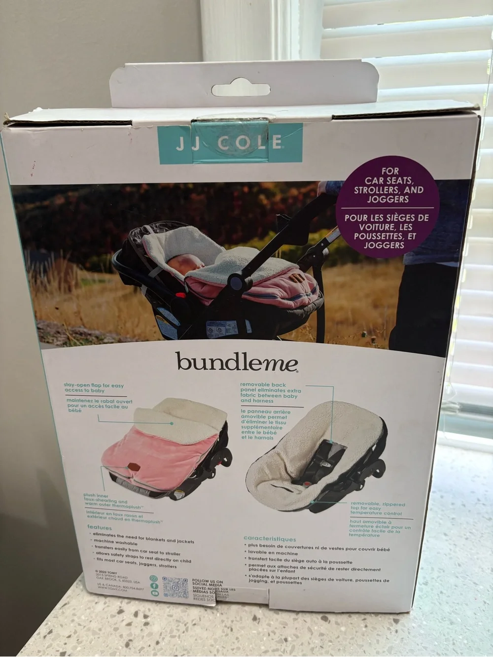 NIB Bundle Me by JJ Cole- Cozy Infant Car Seat Footmuff - Pink